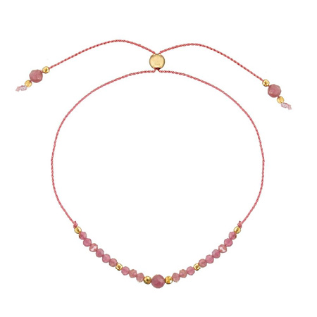 Bransoletka Kamień Urodzeniowy - Październik pozłacana