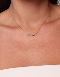 Necklace made of natural stones dendritic agate gold-plated toggle with a pendant