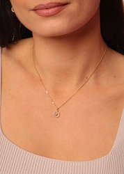Necklace made of natural stones dendritic agate gold-plated toggle with a pendant