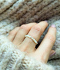 Elastic ring, natural stones, white shell