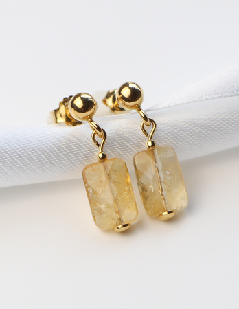 3 cm gold-plated, faceted hoop earrings