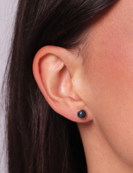 3 cm gold-plated, faceted hoop earrings