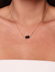 Necklace made of natural stones dendritic agate gold-plated toggle with a pendant