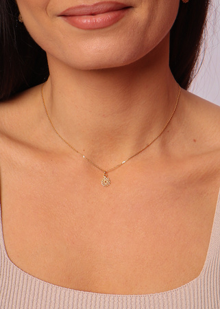 Łańcuszek z zawieszką ażurowy kwiatek