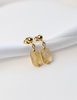 3 cm gold-plated, faceted hoop earrings
