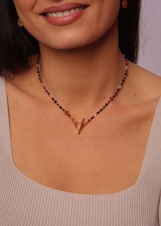 Naszyjnik Znak Zodiaku Lew Kamienie Naturalne Toggle