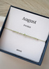 Birthstone Bracelet for August Silver