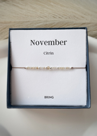 Bransoletka Kamień Urodzeniowy - Listopad srebrna