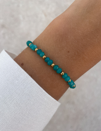 Bransoletka na gumce jadeit morski - szczęście, pomyślność, spełnienie marzeń