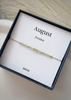 Birthstone Bracelet for August Gold-Plated Silver