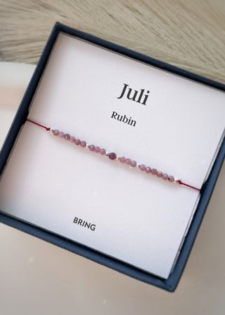 Birthstone Bracelet for July Silver