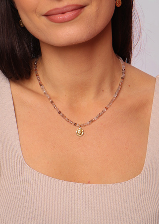 Necklace made of natural spinel stones