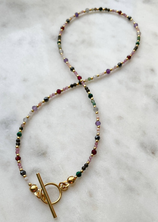 Naszyjnik Znak Zodiaku Skorpion Kamienie Naturalne Toggle