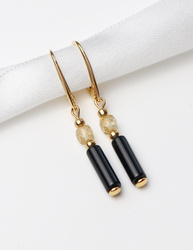 3 cm gold-plated, faceted hoop earrings