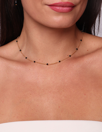 Necklace made of natural stones dendritic agate gold-plated toggle with a pendant