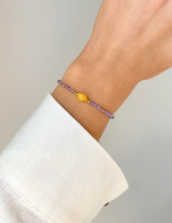 Bracelet Natural Stones Rose Quartz and Rhodochrosite