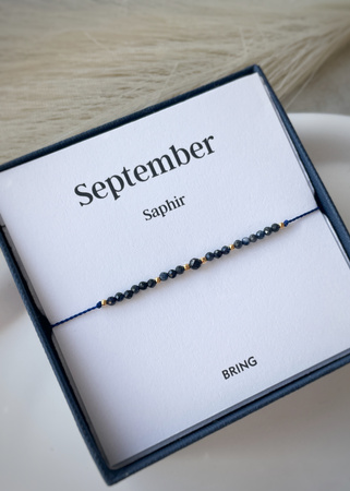Birthstone Bracelet for September Gold-Plated Silver