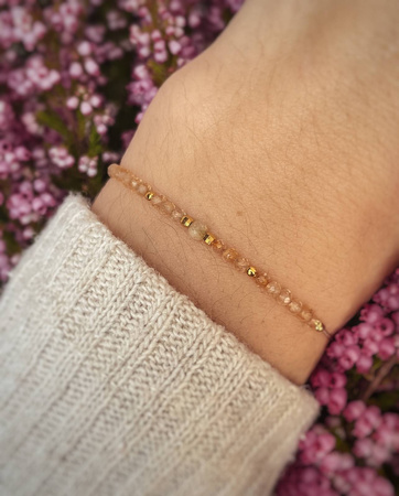 Birthstone Bracelet for November Gold-Plated Silver