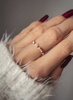 Elastic Ring Natural Stones Rose Quartz and Rhodochrosite