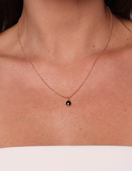 Necklace made of natural stones dendritic agate gold-plated toggle with a pendant