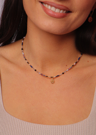 Naszyjnik Znak Zodiaku Strzelec Kamienie Naturalne z Zawieszką