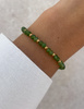 Bransoletka na gumce jadeit zielony - szczęście, pomyślność, spełnienie marzeń
