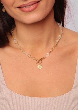 Naszyjnik cytryn toggle z zawieszką