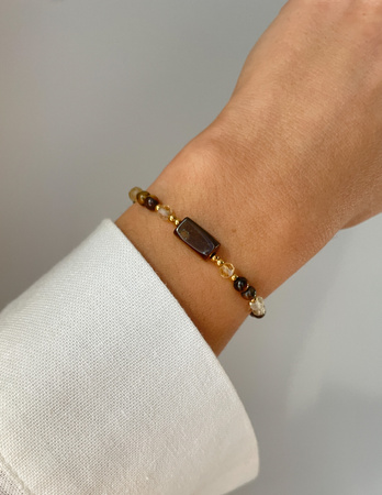 Bracelet Natural Stones Rose Quartz and Rhodochrosite