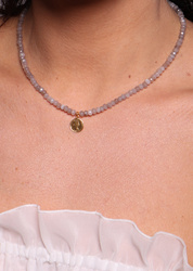 Necklace made of natural spinel stones