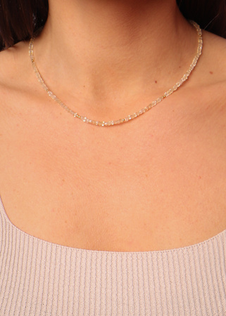 Naszyjnik cytryn kostka z zawieszką