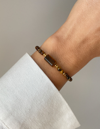 Bracelet Natural Stones Rose Quartz and Rhodochrosite