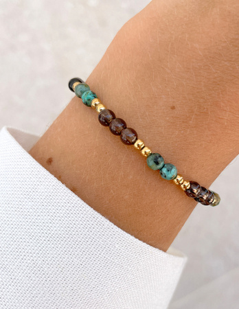 Talizman - kwarc dymny, turkus afrykański, hematyt - ochrona i relacje