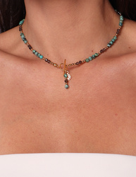 Necklace made of natural spinel stones