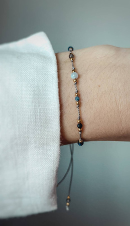 Bransoletka znak zodiaku Strzelec pozlacane kulki