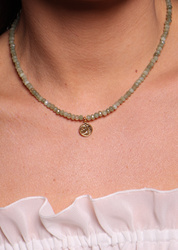 Necklace made of natural spinel stones