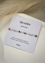 Bracelet Sagittarius zodiac silver balls