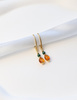 3 cm gold-plated, faceted hoop earrings