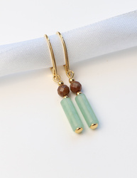 3 cm gold-plated, faceted hoop earrings