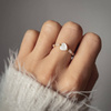 Elastic Ring Natural Stones Rose Quartz, Rhodochrosite, Mother of Pearl