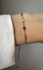 Bracelet with the zodiac sign Libra with gold-plated balls