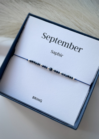 Bransoletka Kamień Urodzeniowy - Wrzesień srebrna