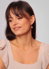 Necklace made of natural stones dendritic agate gold-plated toggle with a pendant