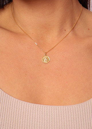 Necklace made of natural stones dendritic agate gold-plated toggle with a pendant