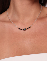 Necklace made of natural spinel stones
