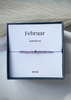 Birthstone Bracelet for February Gold-Plated Silver