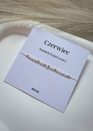 Birthstone Bracelet for June Gold-Plated Silver