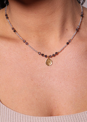 Necklace made of natural spinel stones