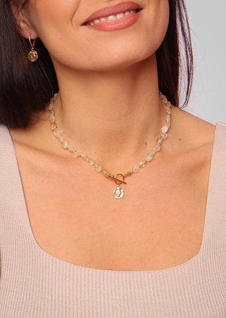 Naszyjnik cytryn toggle z zawieszką