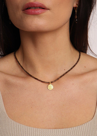Necklace made of natural spinel stones