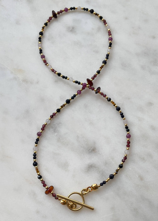 Naszyjnik Znak Zodiaku Lew Kamienie Naturalne Toggle